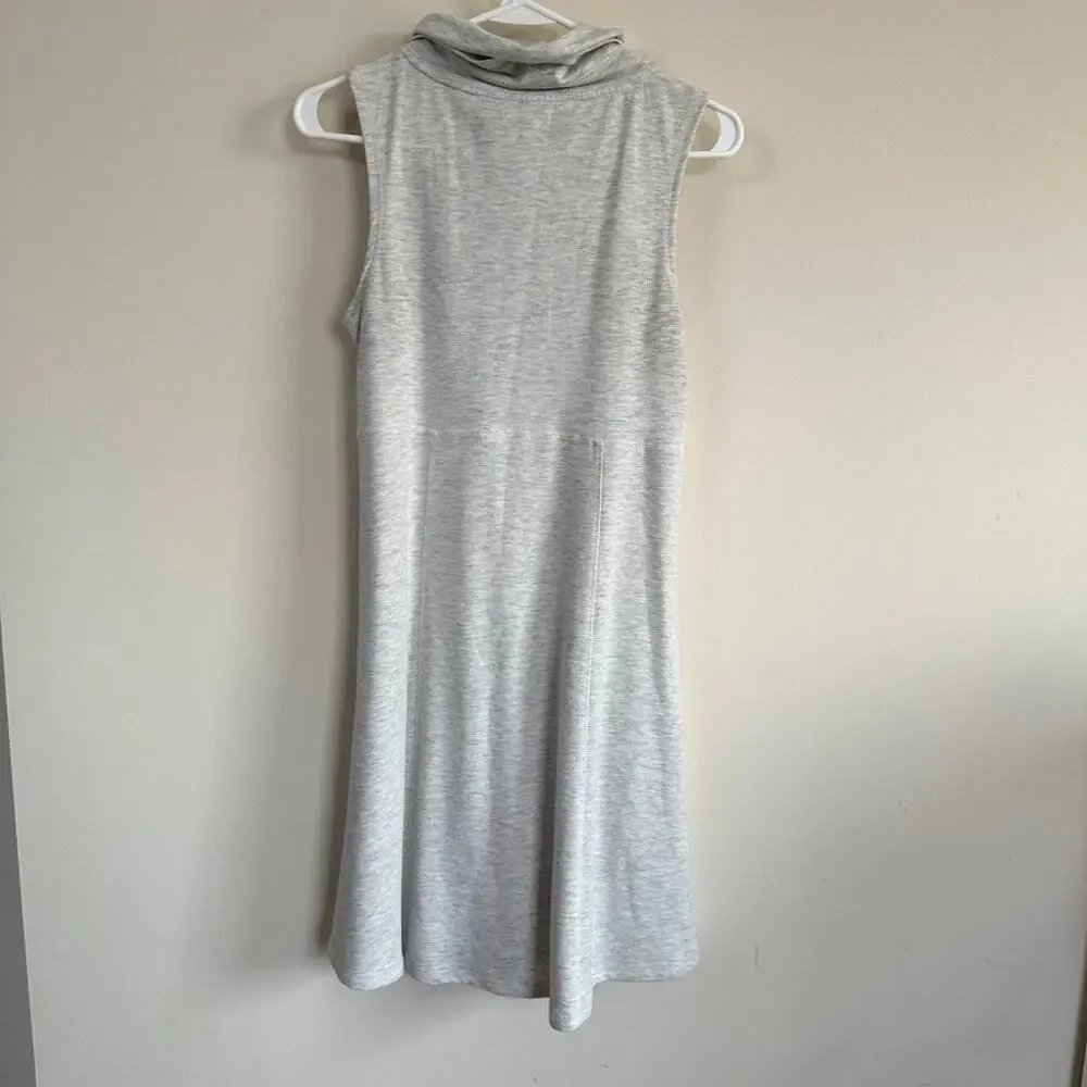Freedom Trail Kyodan Cowl Neck Dress 1/2 Zip Front Sleeveless Grey Athleisure S - Picture 6 of 10